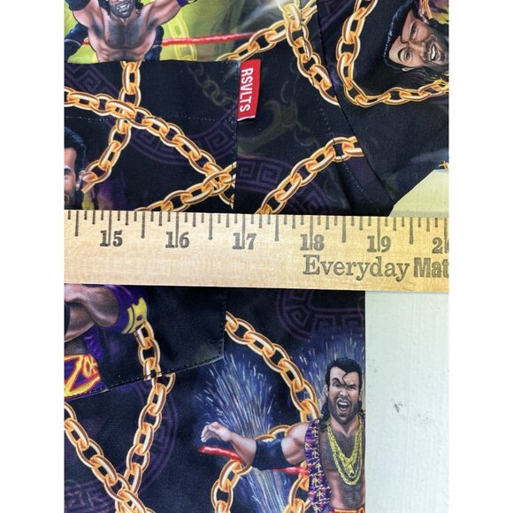 RSVLTS WWE Razor Ramone Short Sleeve Shirt Men's Small Black Button Up Wrestling - Picture 7 of 13